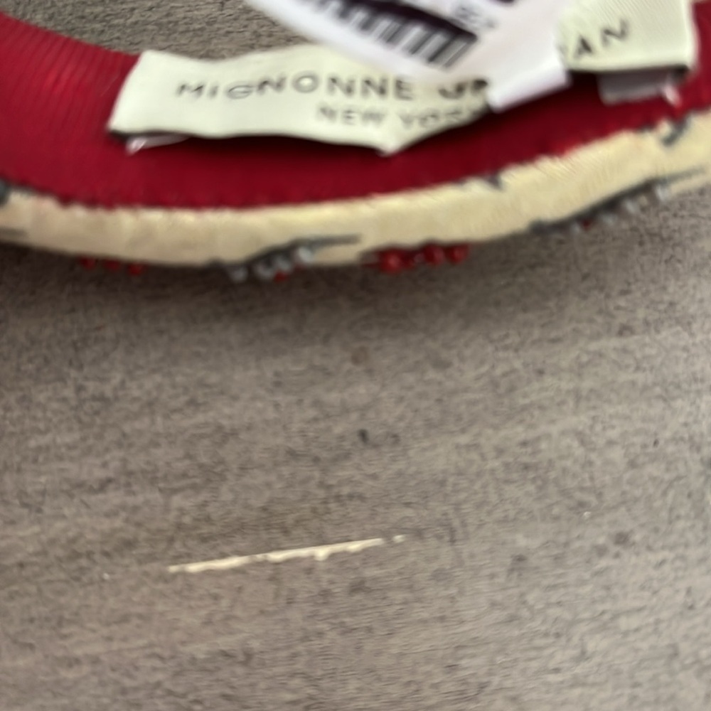 Anthropologie Mignonne Gavigan beaded Embroidered Headband - green and Red - Picture 3 of 4